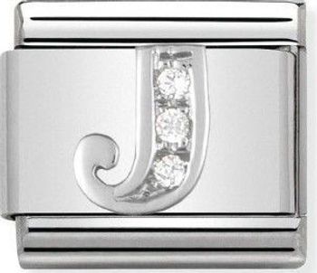 Charms Nomination Classic – Litera J z cyrkoniami srebro 330301 10.jpg